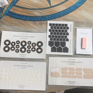 Cloth & Paper Sticker Sample Pack with Pink Page Flags